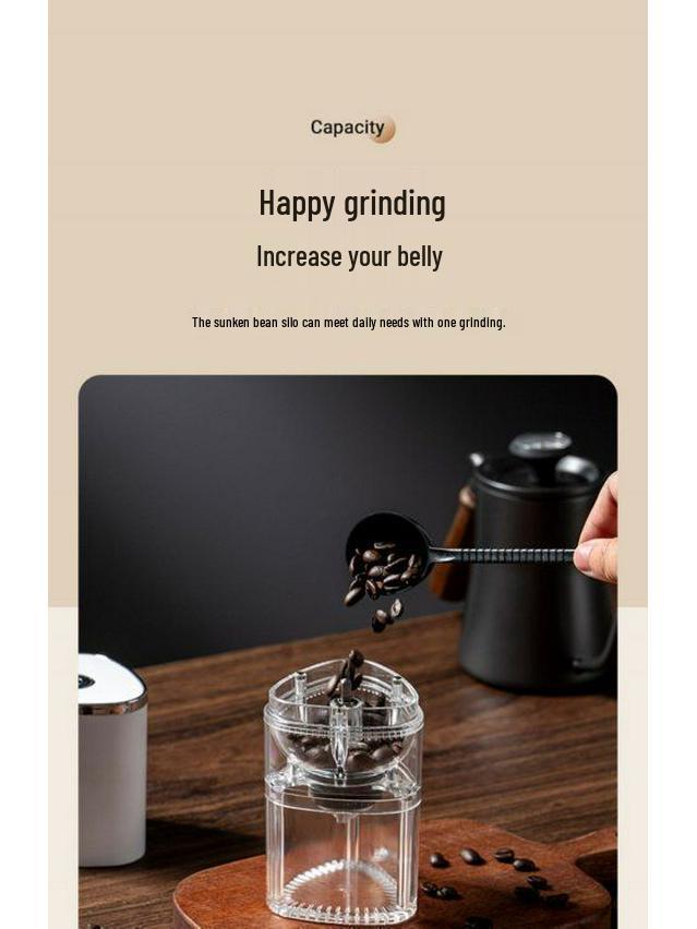 Electric Coffee Bean Grinder - Portable Hand-Crank Coffee Maker, Small Automatic & Household Use