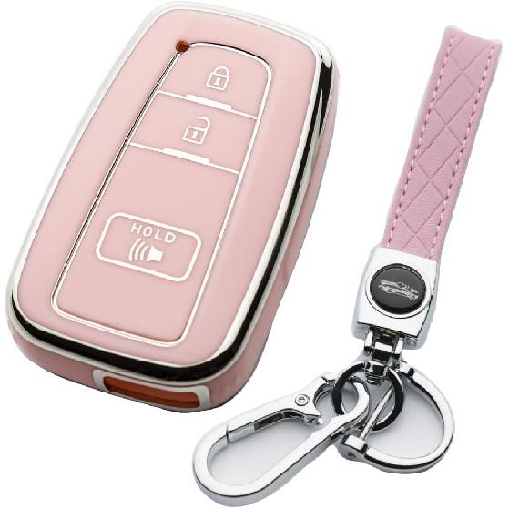 Key Fob Cover Fit for Toyota 2016-2024 RAV4 Camry Prius Prado