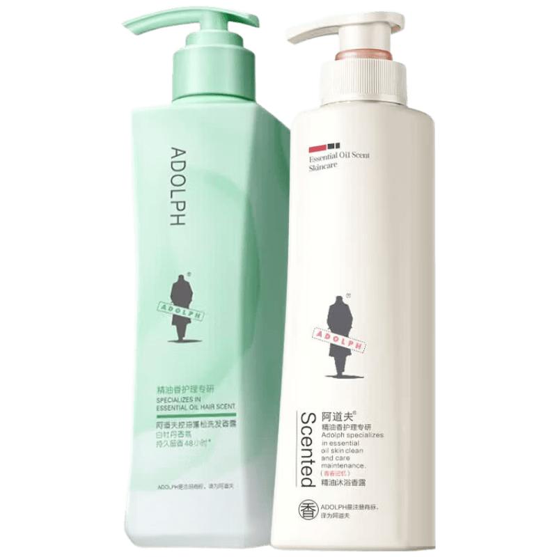 Adolphe Essential Oil Scent Soft & Silky Shampoo & Shower Gel Set