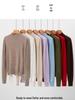 Elegant 100% Pure Cashmere Sweater for Women - Half-High Neck, Solid Color Pullover, Perfect for Autumn/Winter