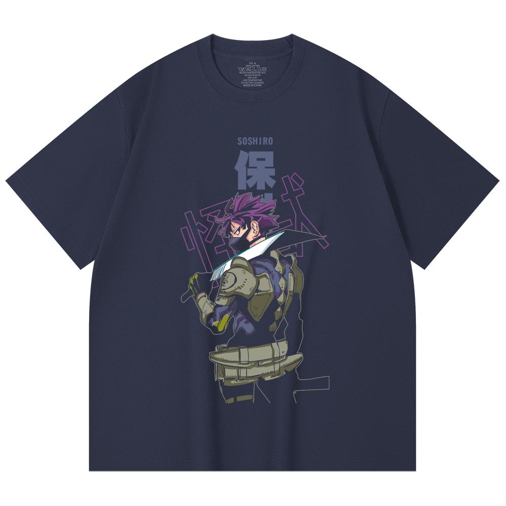 230 Gsm 100% Cotton Kaiju No 8 V12 Soshiro Print Unisex Heavy Cotton T Shirt