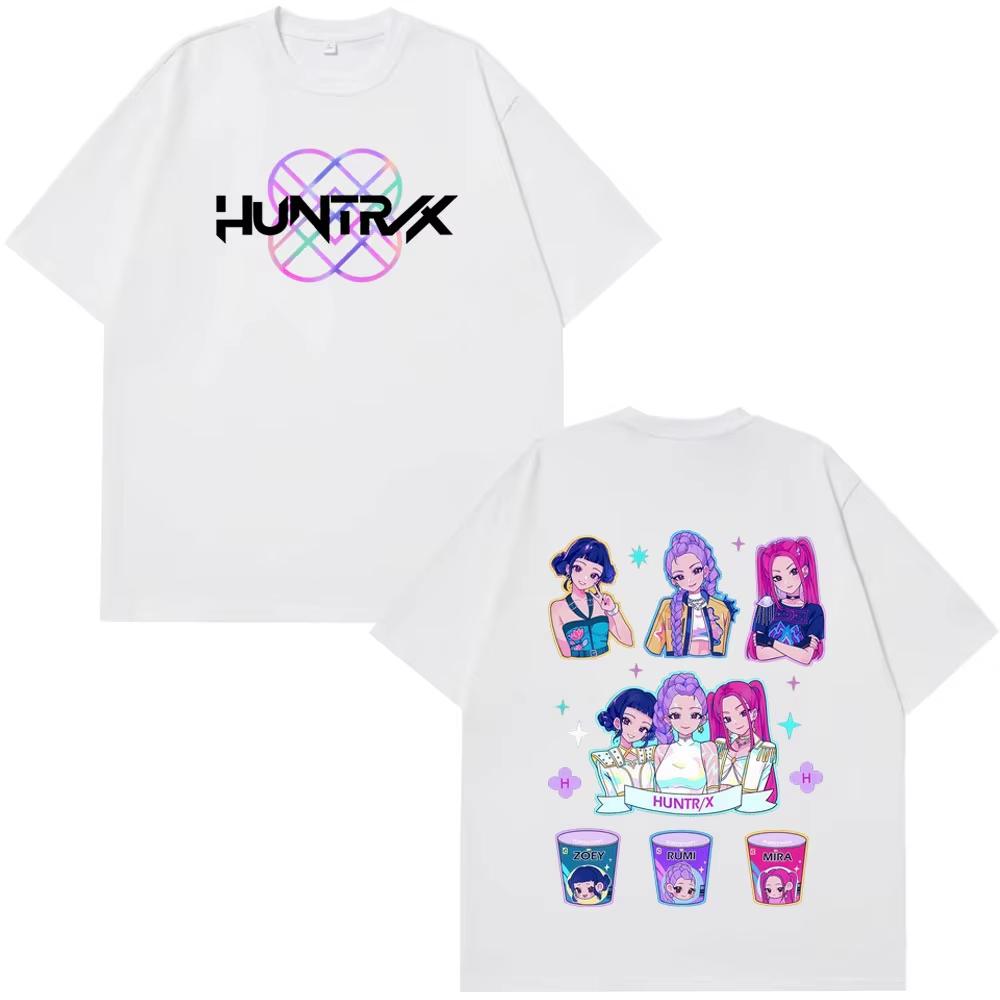 Kpop Demon Hunter Saja Girls Print Aesthetic Printed T-Shirt Men Women Short-sleeved T-shirts Harajuku Summer Oversized T-shirts