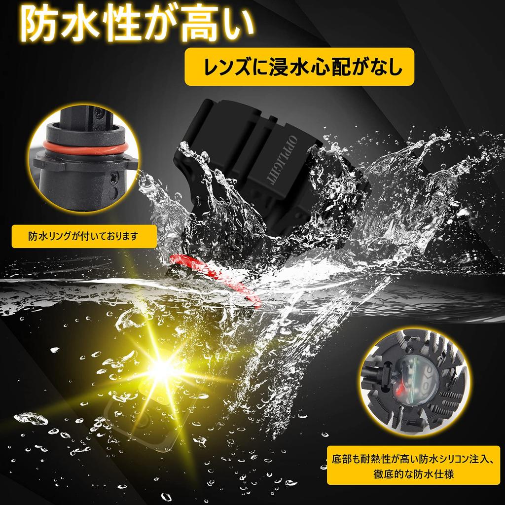 OPPLIGHT PSX26W LED Fog Lamp, Yellow, 3000K, Lemon Yellow, Vehicle Inspection, Toyota Hiace 200