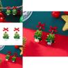 Christmas Jewelry Girls Alloy Red Bow Christmas Tree Earrings With Sparkling Decor For Holiday Fashion