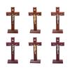 Wooden Catholic Crosses With Smooth Surfaces Tabletop Wall Mount Religious Decoration for Prayer Room Gift