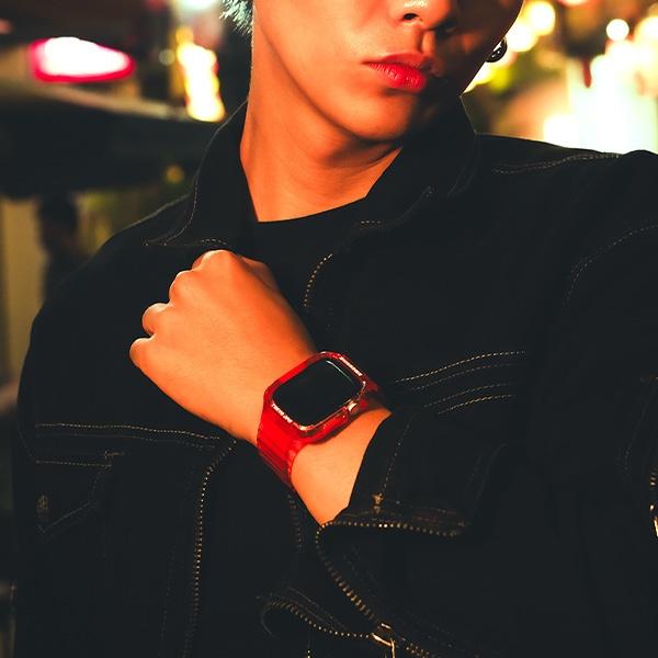 Skinarma Strap+Case Saido 2In1 Apple     Watch 45/44Mm Red/Red