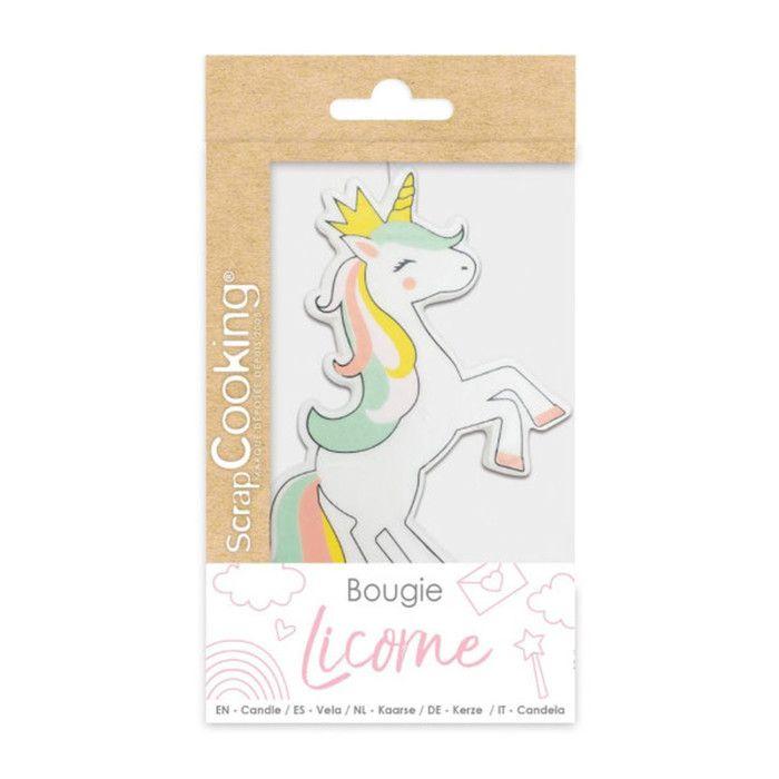 Grande bougie - Licorne 14,5 x 6,3 x 1 cm