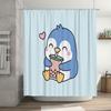 Cute Boba Tea Shower Curtain Anime Kawaii Bubble Tea Decor Bathroom Set Japanese Style Home Decor Trendy Room Aesthetic Gift