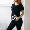Cerniera Carico Bebè Donna Incinta Divertente Maglietta Ragazza Maternità Annuncio Gravidanza Maglietta Vestiti Mamma