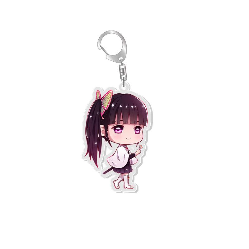 Demon Slayer Double-Sided Acrylic Keychain: Tanjiro, Nezuko, Zenitsu, Shinobu, Giyu Pendant