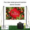 Five Point Metal Ground Sign Stand For Outdoor Advertising Display Strong Flag Post Holder With Ground Stakes