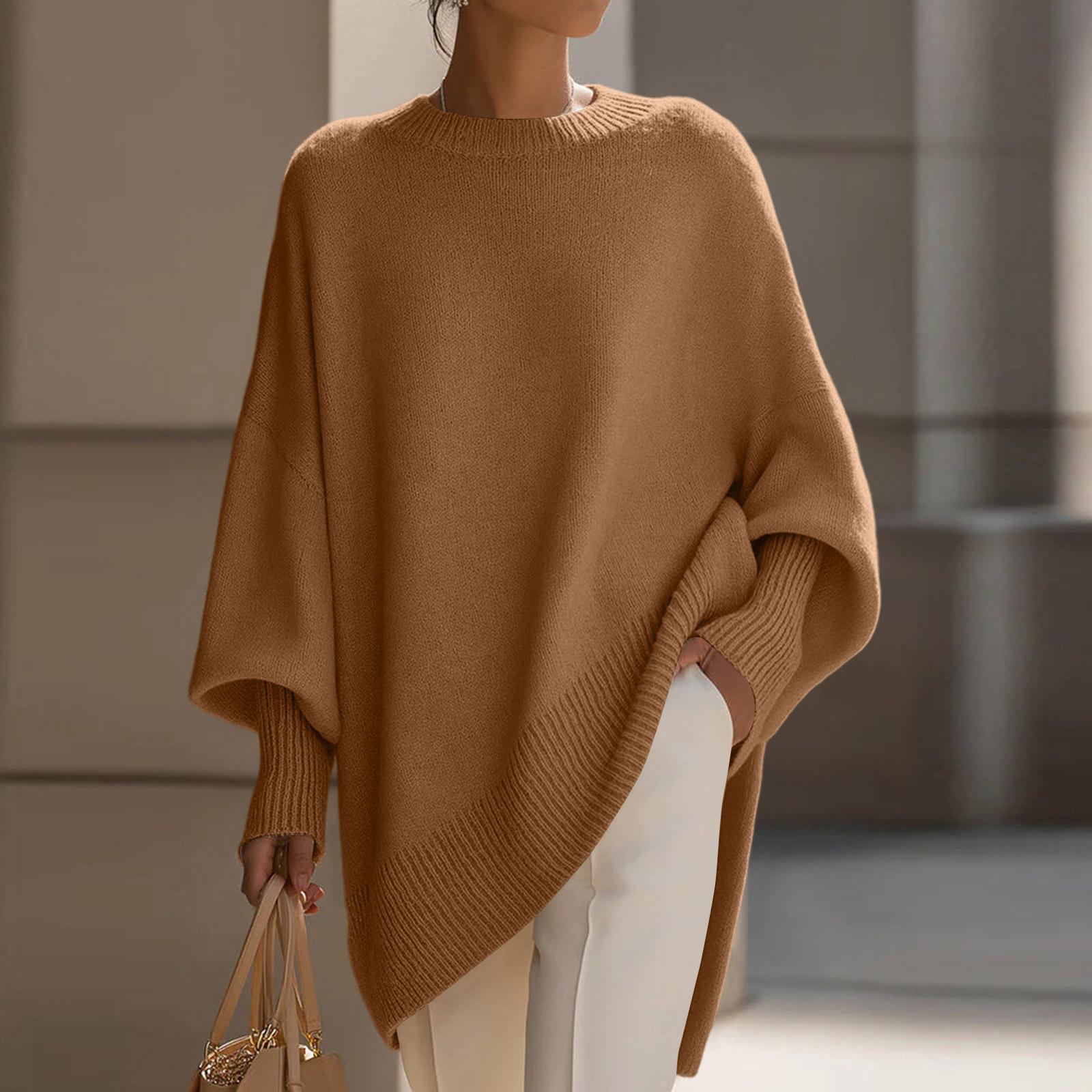 

Ladies Casual Round Neck Loose Knit Sweater L