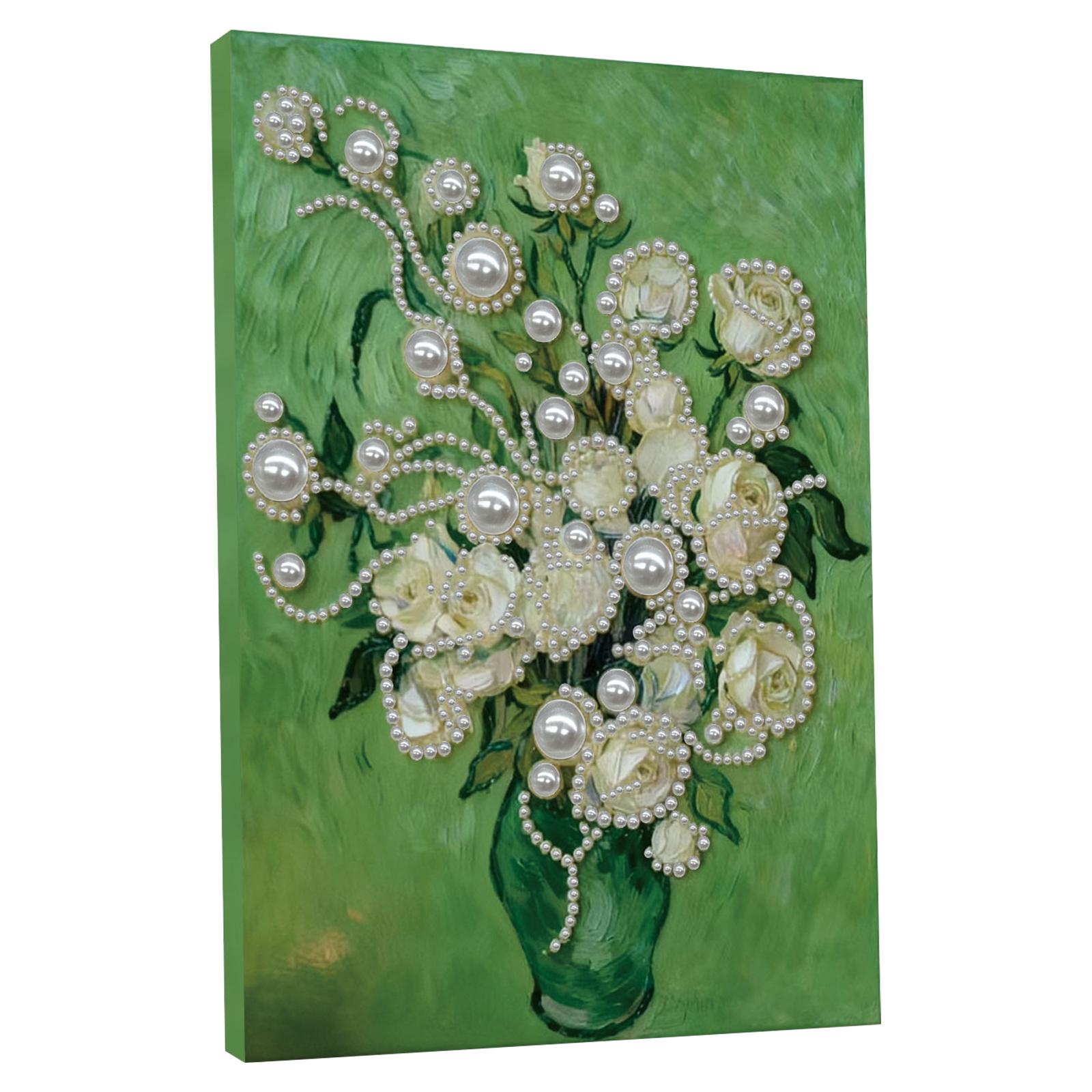 

DIY Pearl Diamond Dots Paintings Picture Arts Craft for Adults/Beginners Gift Home Decor With Frame 30x40cm