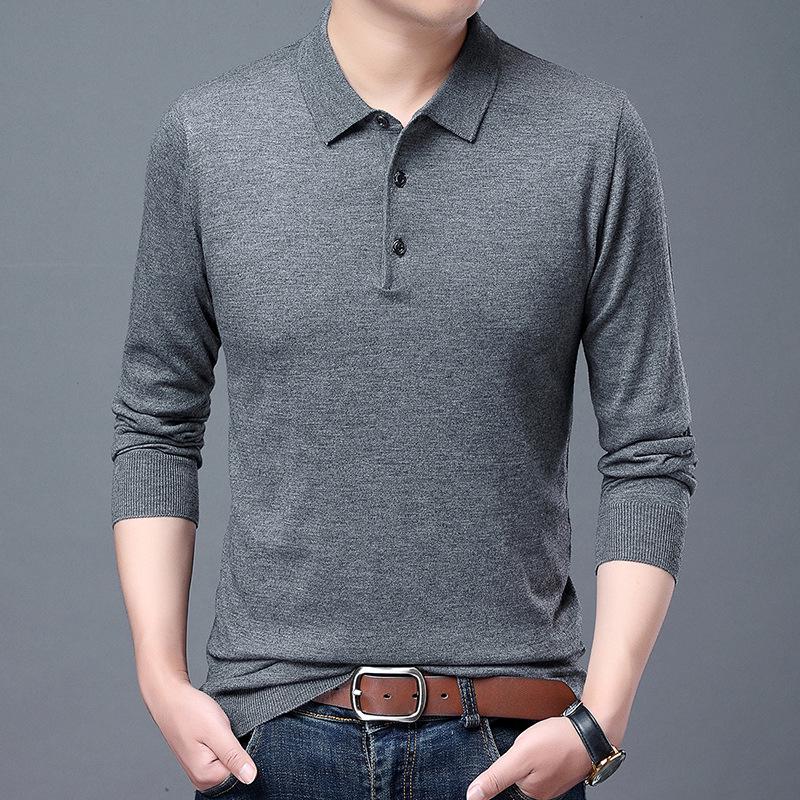 Men s Business Casual Thick Lapel Knit Sweater - 2025 Autumn/Winter Collection XXXXL
