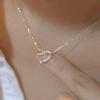 Infinite Love 18K Gold-Plated Heart Zirconia & Sterling Silver Minimalist Necklace