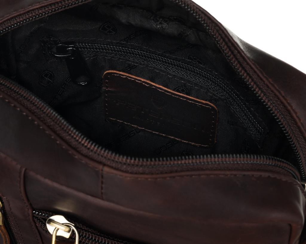 PTN YP002E-OPU-6781 Brown Leather Bag