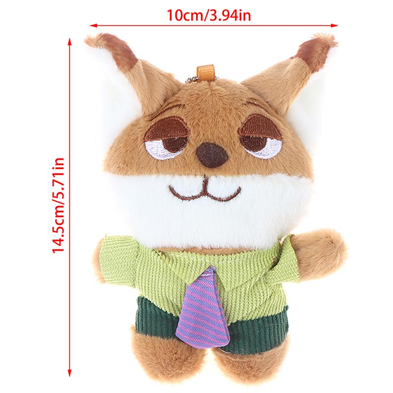 Cute Cartoon Animal Plush Pendant Doll Toy Stuffed Keychain Backpack Bag Ornaments Cute Fox Rabbit Kids Christmas Gifts