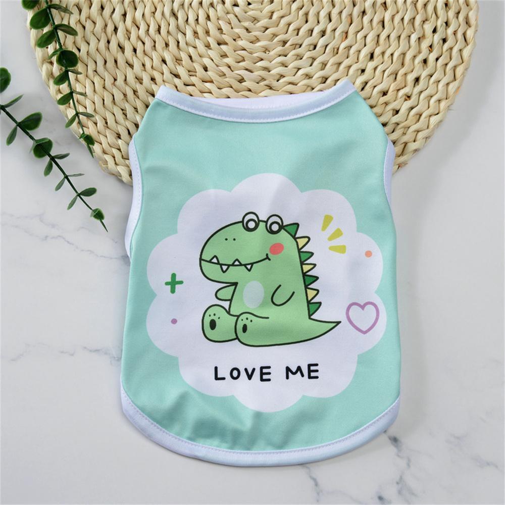 Cute Print Puppy Dog Vest Shirt Spring Summer Pet Clothes For Small Dogs Pomeranian Poodle Cat Shirts Mascotas Clothing Apparel