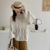 DIMANAF 2025 Sweaters Cardigan Autumn Wear Out Pullover Women Print O-Neck Sweaters Knitting Loose Pink Sweater