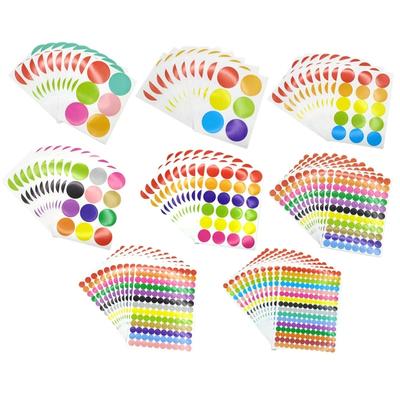 Autocollants à pois colorés de 6/8/10/20 mm, cercles ronds, étiquettes en papier pour scellage, étiquette adhésive pour emballage, décoration de fête