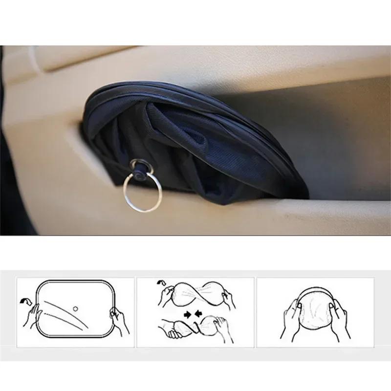 Portable Car Sunshades Universal UV Protect Sun Shade Foldable Auto Side Window Rear Windscreen Mesh Sunshade Cover Car Curtain