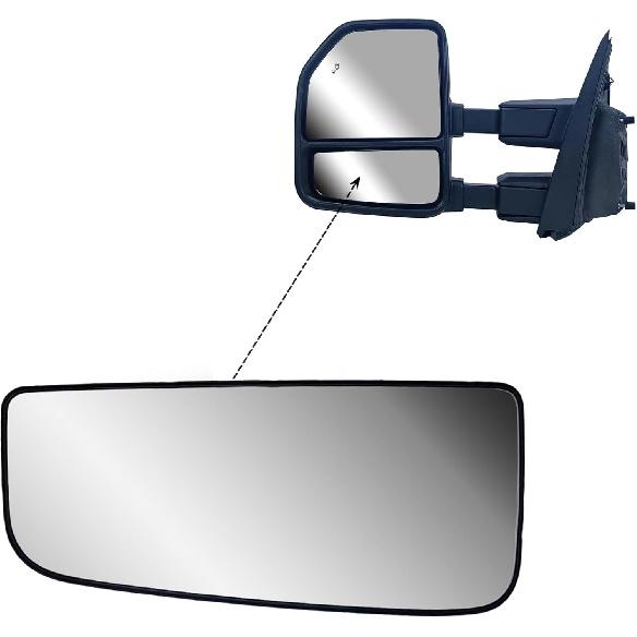 Replacement Driver Left Side Door Towing Mirror Lower Small Glass Convex Heated With Back Plate For Ford F-150 F 250 F-350 F-450 F-550 From 2015 To