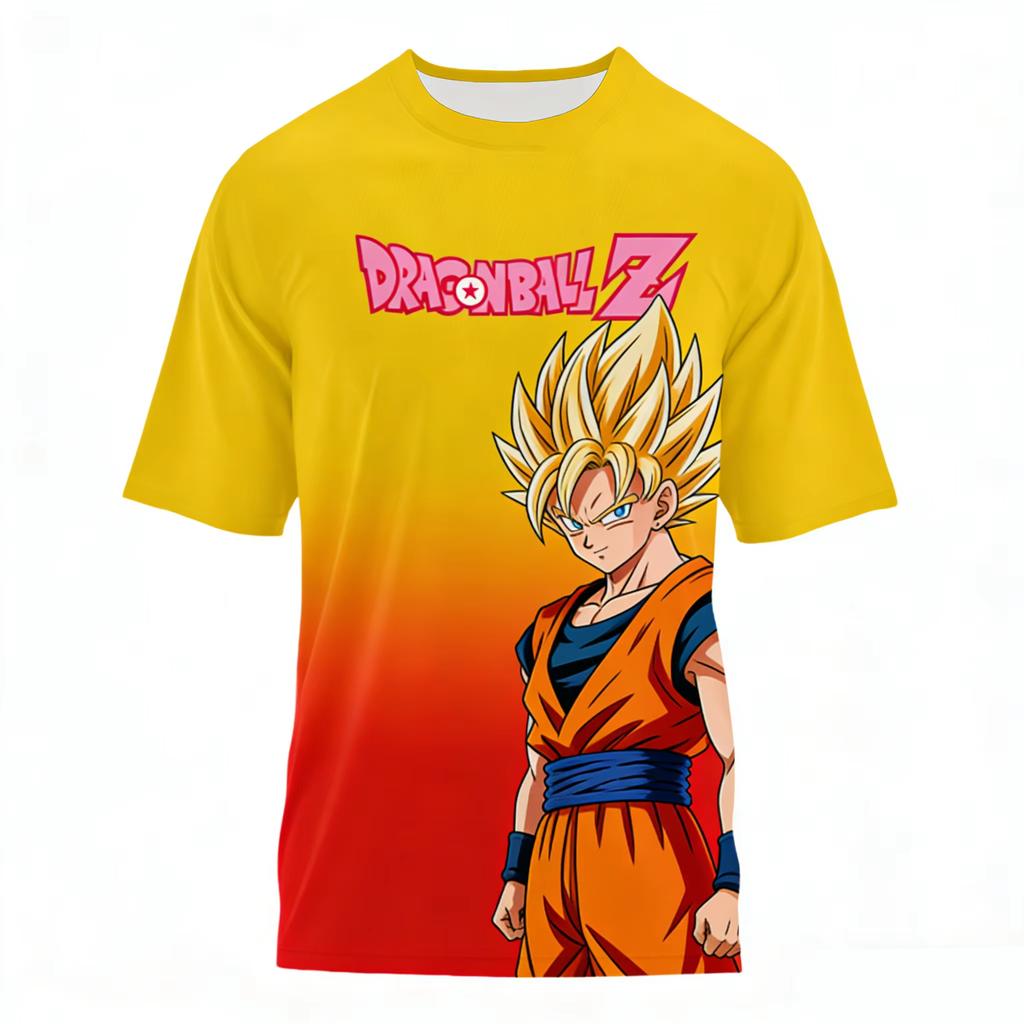 Summer Dragon Ball T Shirt Kids Tops Tee Anime Figures Son Goku Super Saiyan T-shirt Boys T-shirts Children Clothes Short Sleeve