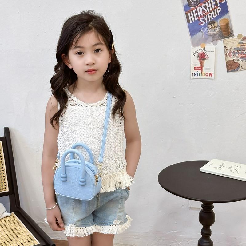 Trendy Korean Style Childrens Shoulder Bag In Breathable Pu Material For Kids