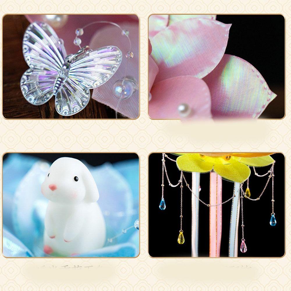 Blossom Lotus Flower Lanterns Glowing Rabbit Lotus Lantern  Festival Gift