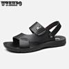 WTEMPO Erkek Yaz Sandalet Kalın Softsole Slaytlar Kapalı Kaymaz Terlik Açık Moda Parmak arası Terlik Plaj Ayakkabıları