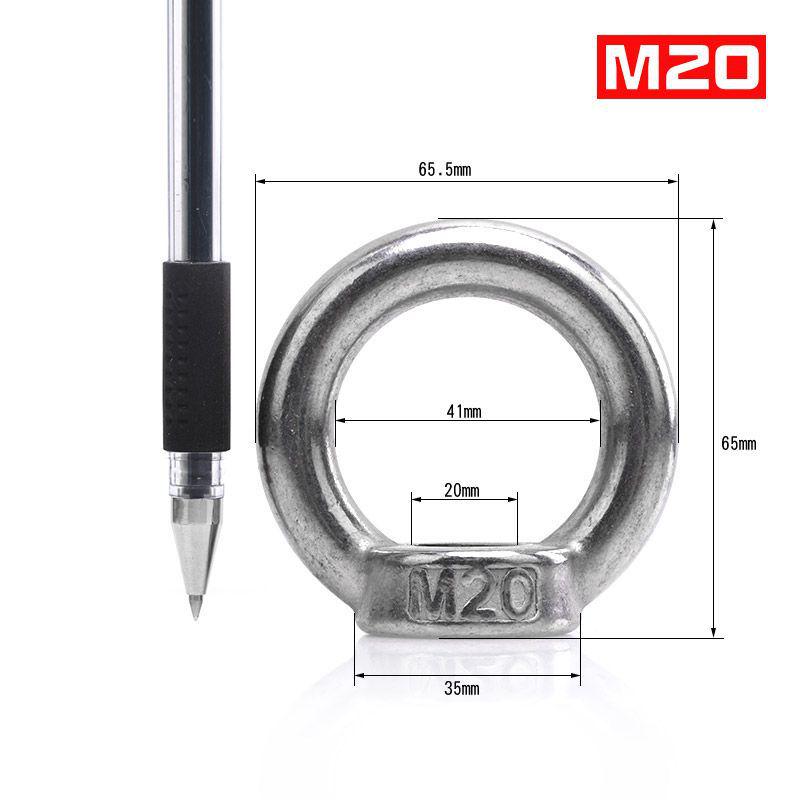 Stainless Steel Marine Lifting Eye Nut Screw - Ring-Shaped Eyebolt/Eyenut