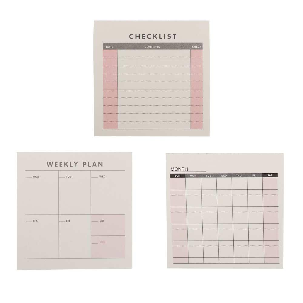 School Supplies Stationery Notebook Check List Month Planner Memo Pad Weekly Plan Daily Weekly