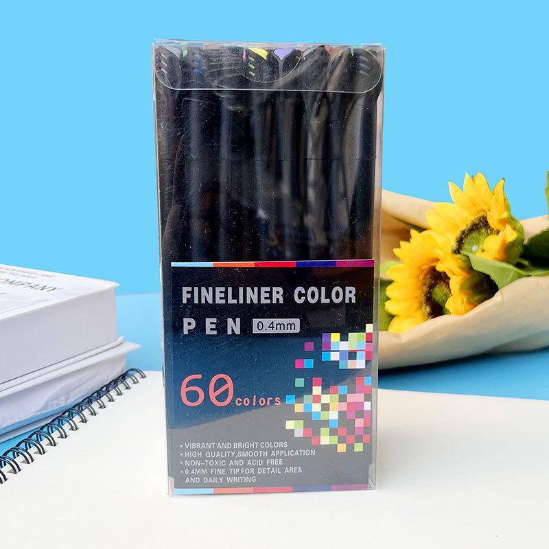 Color Fineliner Needle Point Pens - Water-Based, Art & Journal Drawing Pen Set