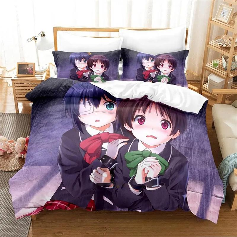 Durable Lightweight Twin Queen King Anime Love Chunibyo Other Delusions Boys Girls Size Bed Adult Quilt