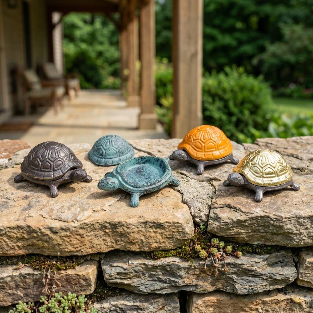 Cast Iron Turtle Key Box Handmade Spare Key Holder Hidden Key Holder Jewelry Storage Box Home Yard