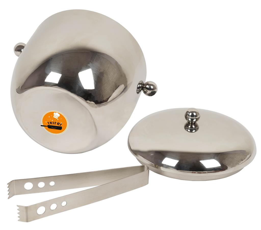 Trifri Stainless Steel Ice Bucket Portable Ice Cube Holder With Lid & Handle Bucket For Cocktail Bar, Parties- Outdoor & Indoor Great For Home Bar