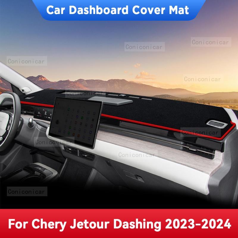 For CHERY JETOUR DASHING X-1 2024 Car Dashboard Avoid Light Pad trument Platform Desk Cover Mats Carpets Anti-UV