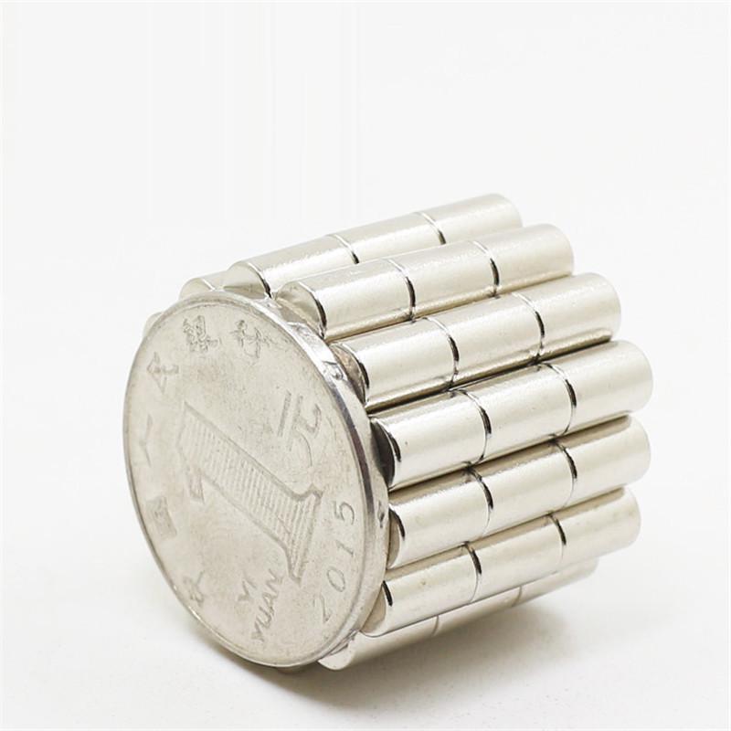 Magnes neodymowy żelazowo-borowy 5x20mm niklowany cylindryczny - magnes okrągły o wysokiej wytrzymałości