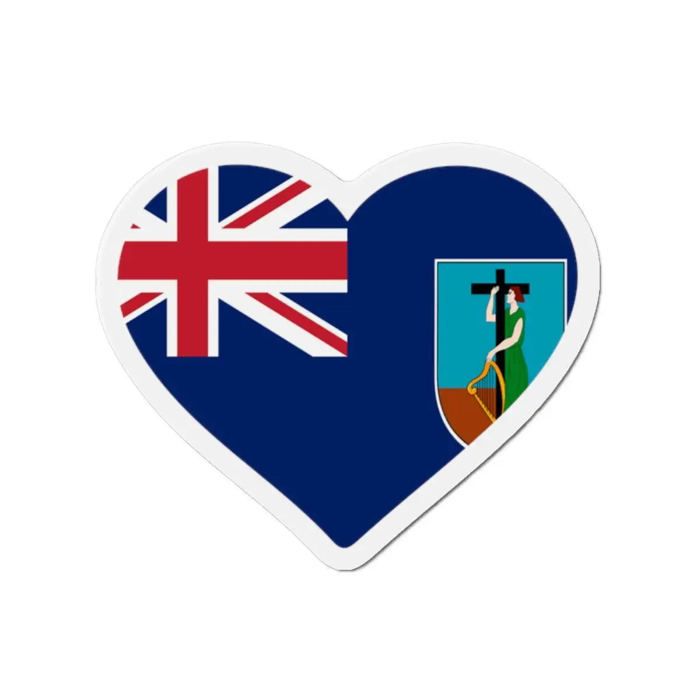 Aimant Coeur Drapeau Montserrat - 8 Cm - 50 Pièces - Multicolore - Mixte