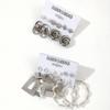 European and American hot-selling geometric earrings with stud earrings combination creative gold earrings set