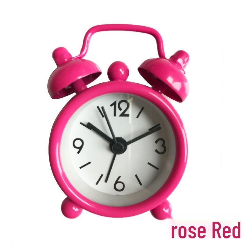

Creative Cute Mini Metal Alarm Clock, 4cm, with Customizable Logo рожевий червоний колір