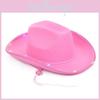 Led Light Cowboy Hat For Party Supplies With Pink Edging And Sewn Fabric For Girls Gift