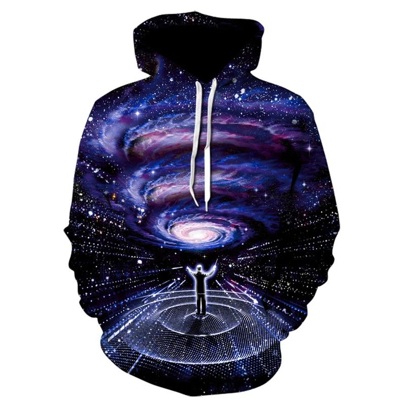 Spring New Starry Sky Colorful Fashion Hoodie Men's Sweatshirt Hooded 3d Clothing Hoodie