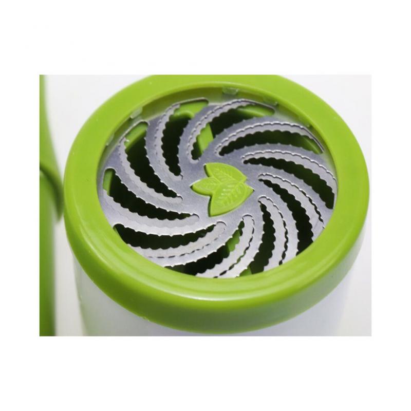 Green 4-in-1 Herb Grinder, Spice Mill & Shredder Parsley Chopper and Cheese Grater for Kitchen