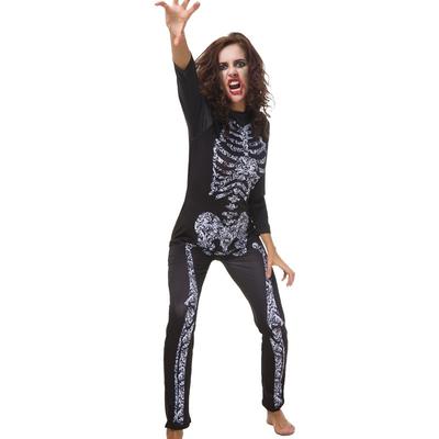 Jumpsuit Tights Costume Halloween Costume Skull Ghost Bride