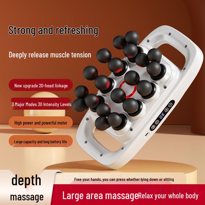 Rechargeable Deep Tissue Fascia Gun with Six Heads for Muscle Relaxation