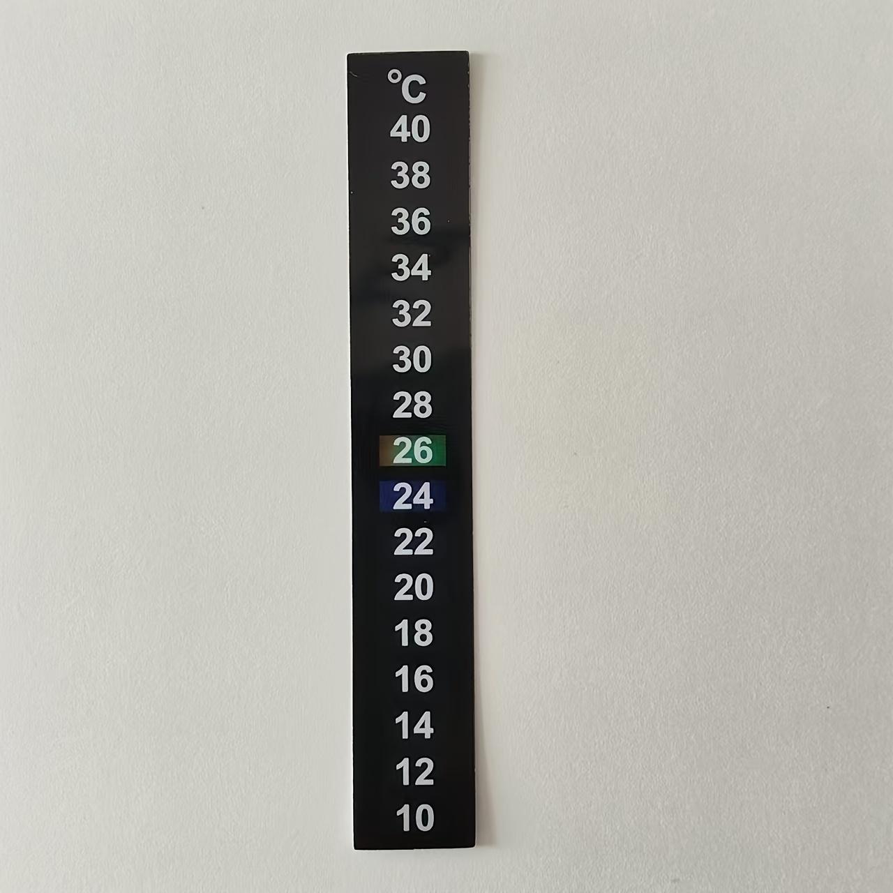 

Aquarium Thermometer Strips, 10-40°C Self-Adhesive Fish Tank Temp Strips, Crystal Thermometer Labels for Fresh/Saltwater