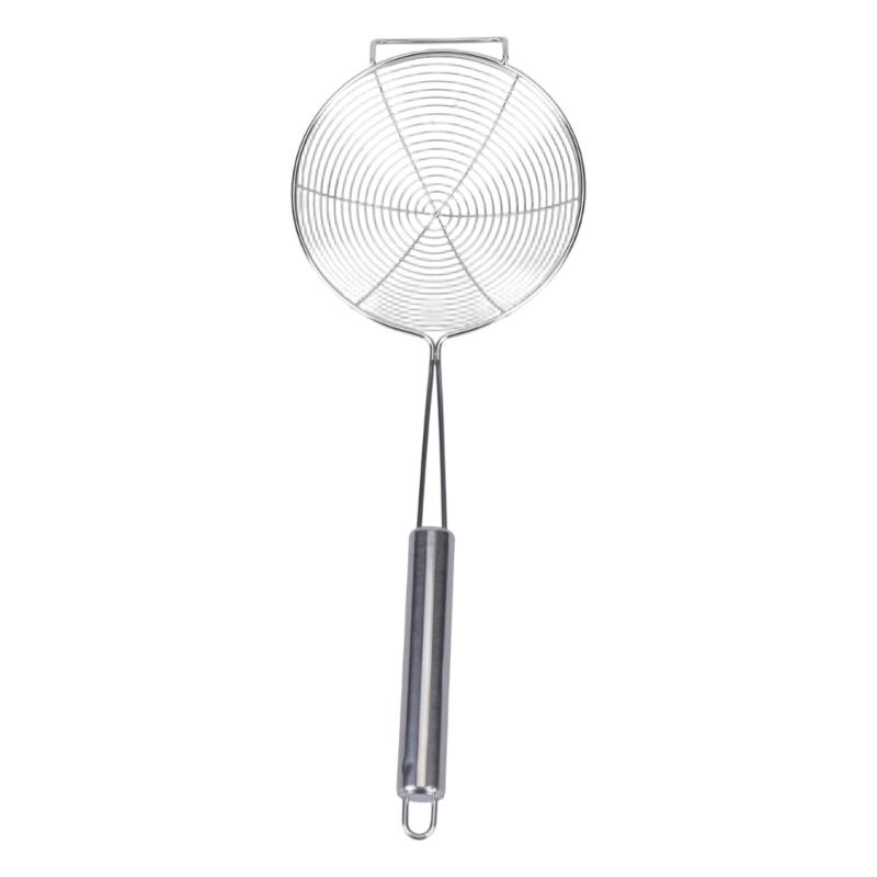 Long Handle Skimmer Spoon Stainless Steels Spiders Wire Strainer Ladle with Hook for Boiling Noodles and Hot Pot Serving in Kitchen Use