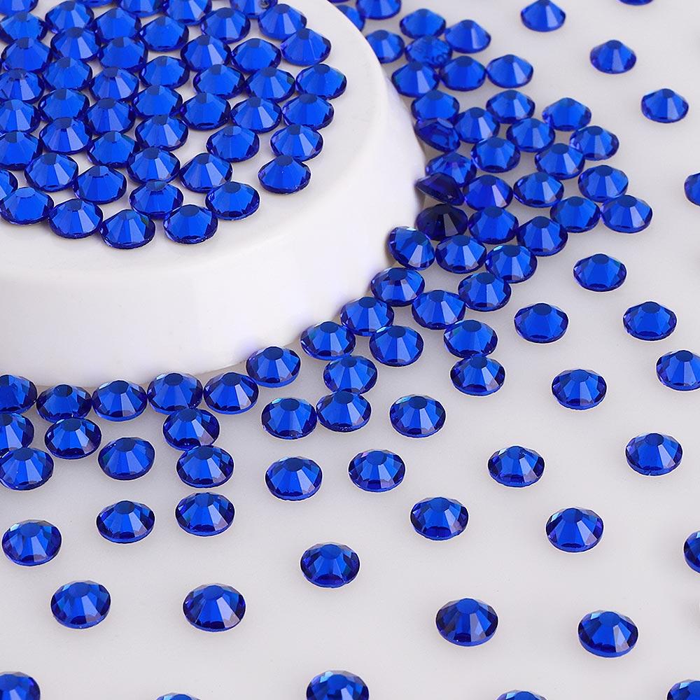 QIYI  Glass Flatback Round Rhinestones 2058 12 Facets Hotfix Bulk Rhinestone for  Shoes Garment  Nail Art Craft