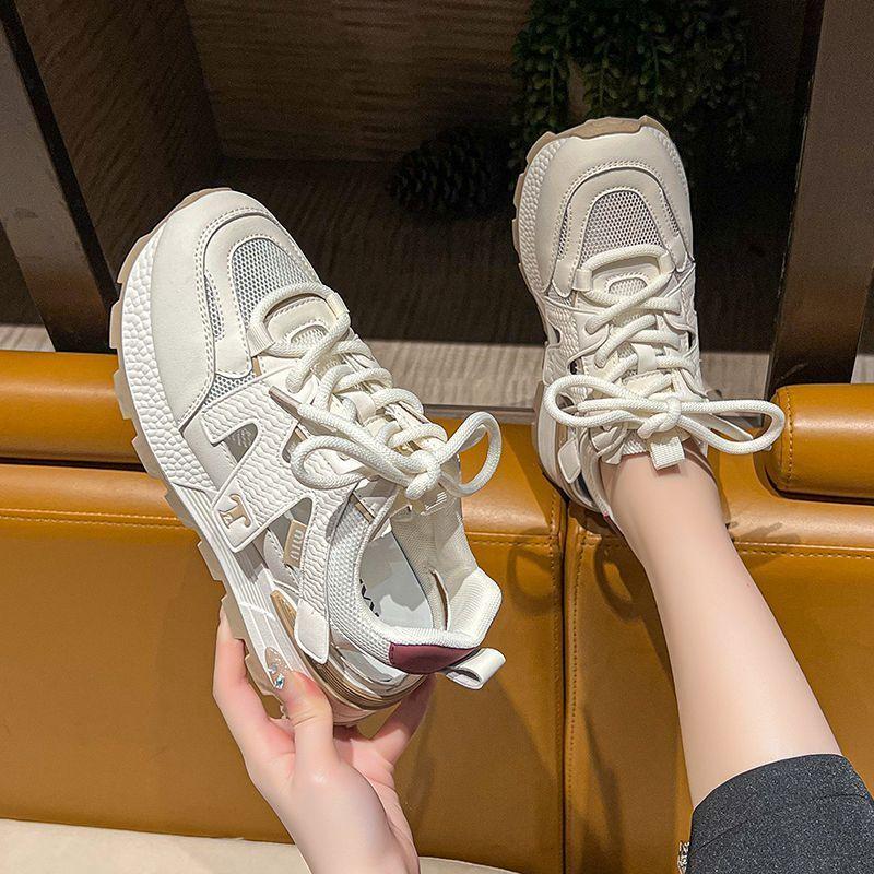 Summer Mesh Breathable Sneakers Women's 2025 New Casual Shoes Platform Women's Shoes Women's Dad Shoes Women's Shoes